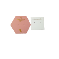 white paper card custom gold foil logo packaging cards for earing